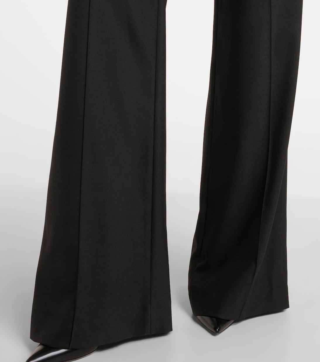 Costarellos - Pleated wool-blend wide-leg pants