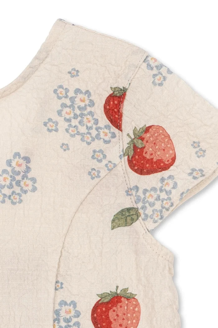 Konges Sløjd AVA SS BOW DRESS GOTS Çocuk Pamuk Elbise