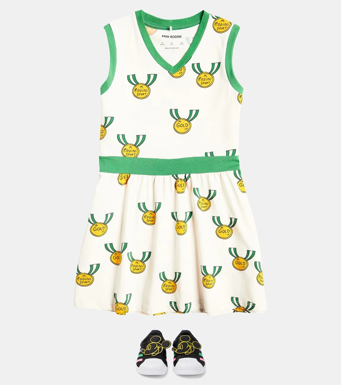 Mini Rodini - Medals cotton-blend jersey dress
