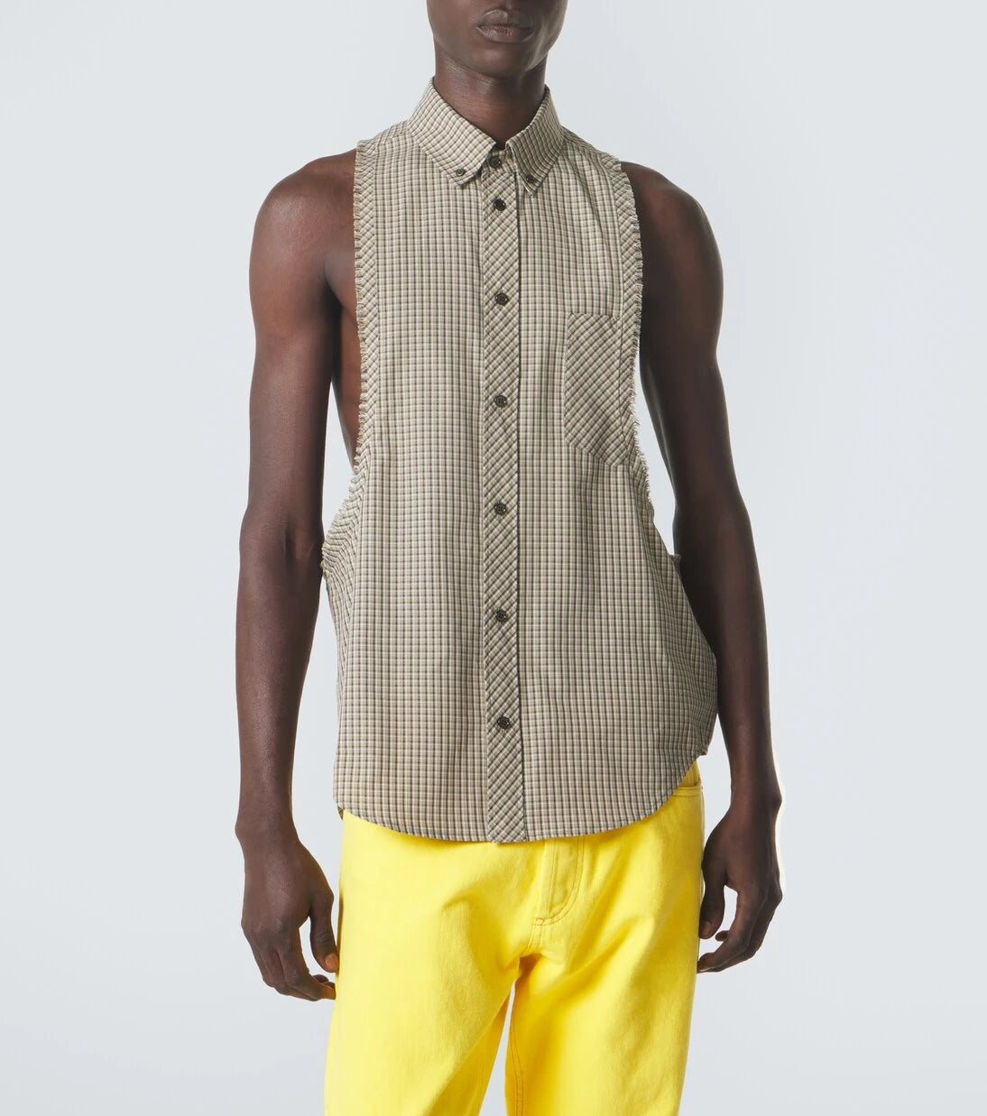 Versace - Checked cotton shirt