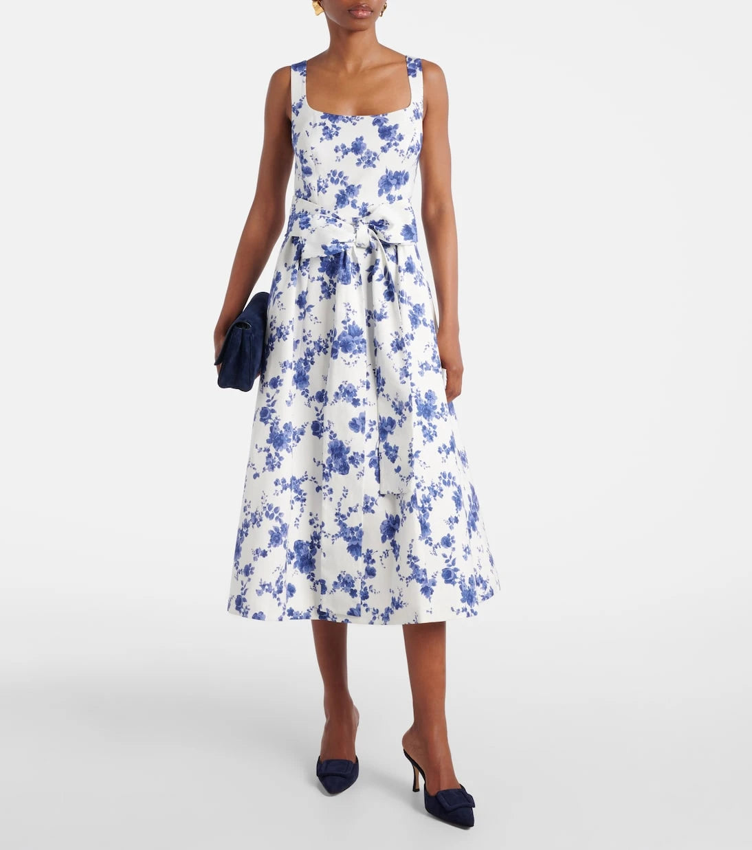 Carolina Herrera - Floral faille midi dress