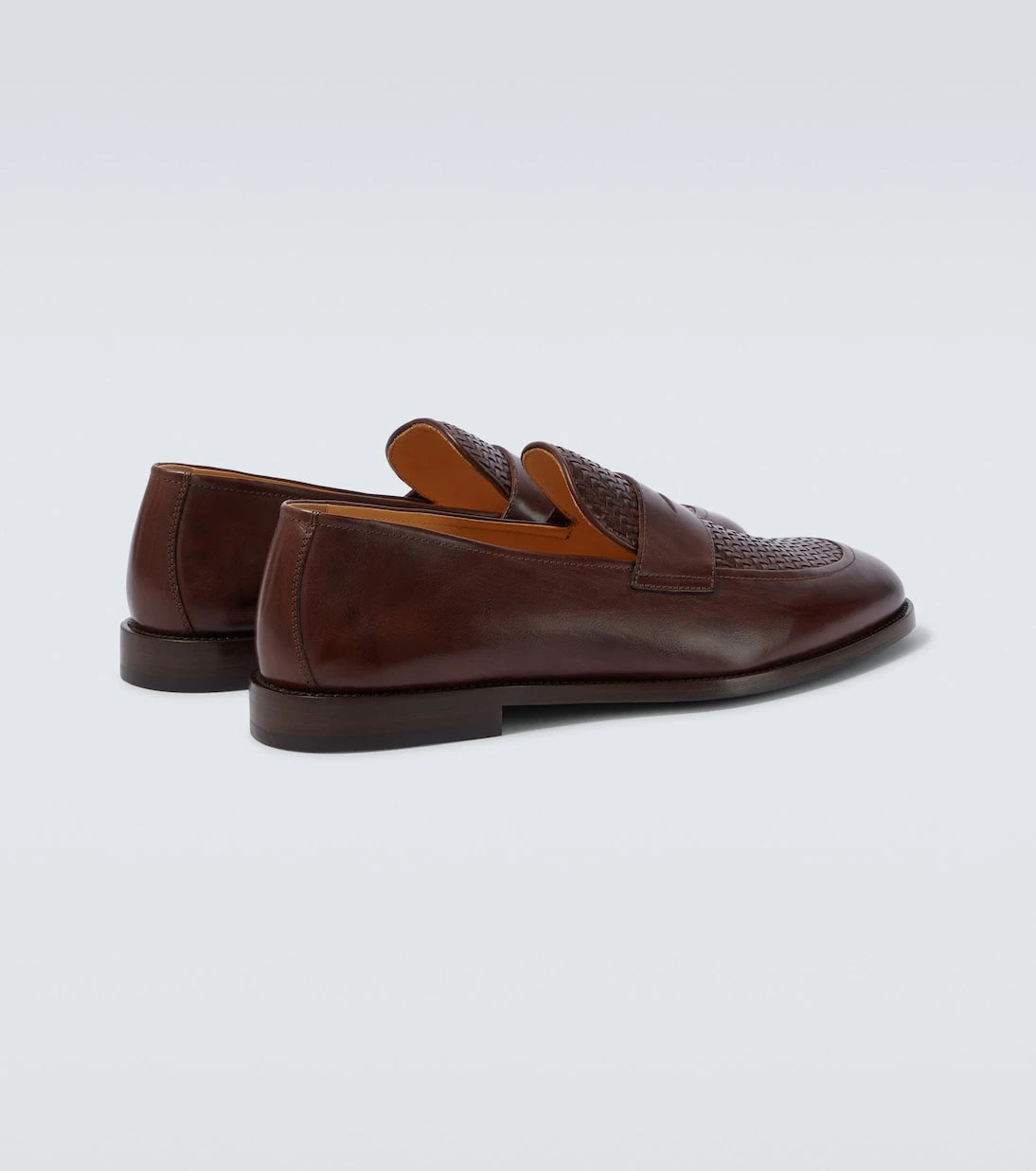 Brunello Cucinelli - Woven leather penny loafers
