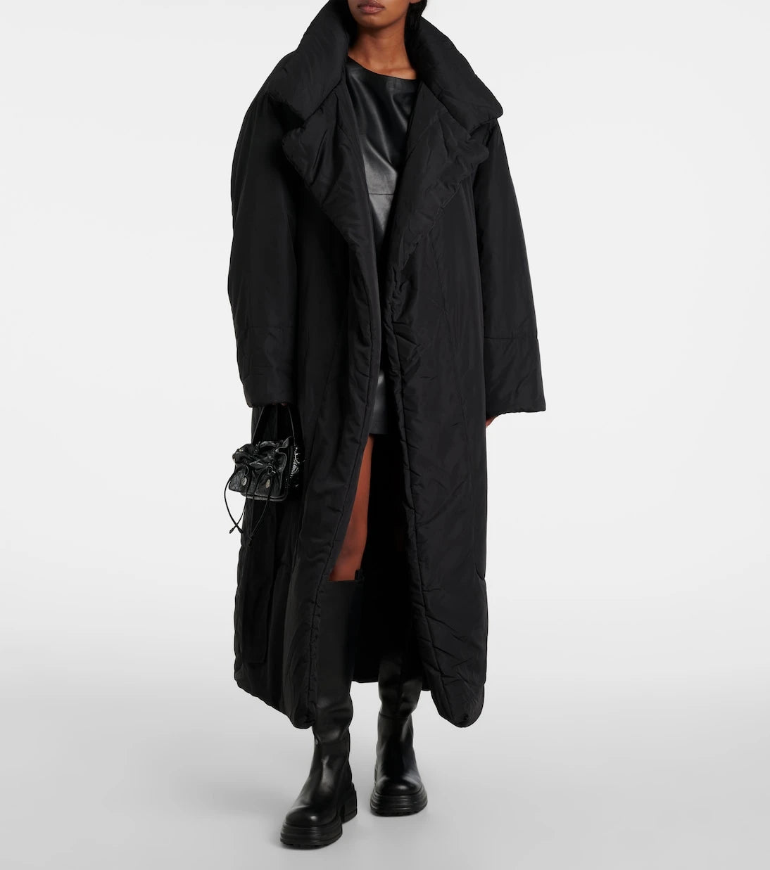 Norma Kamali - Sleeping Bag habotai wrap coat