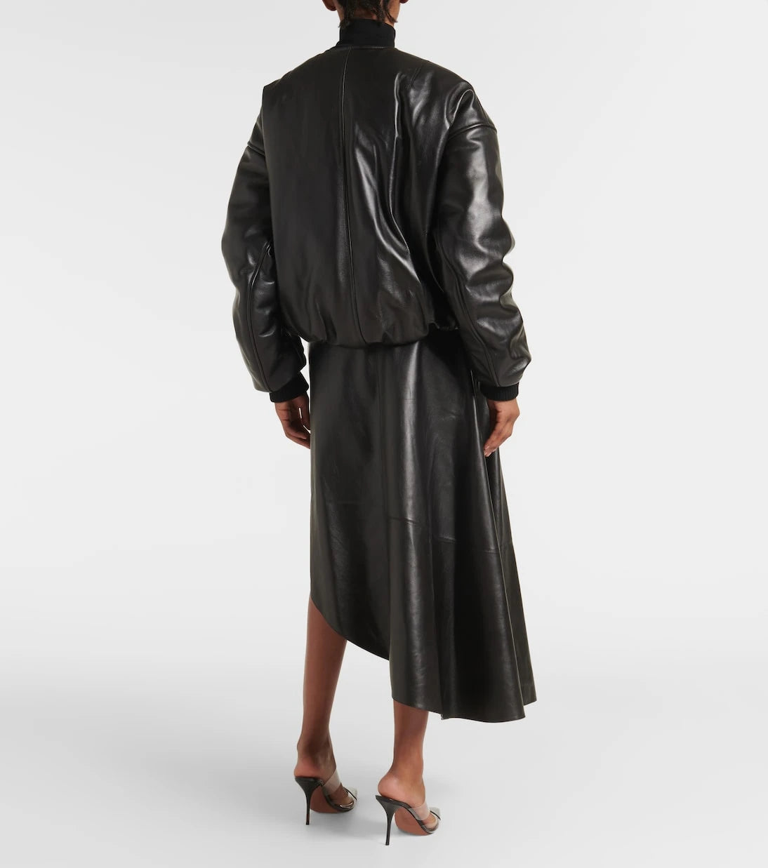 Alaïa - Leather bomber jacket