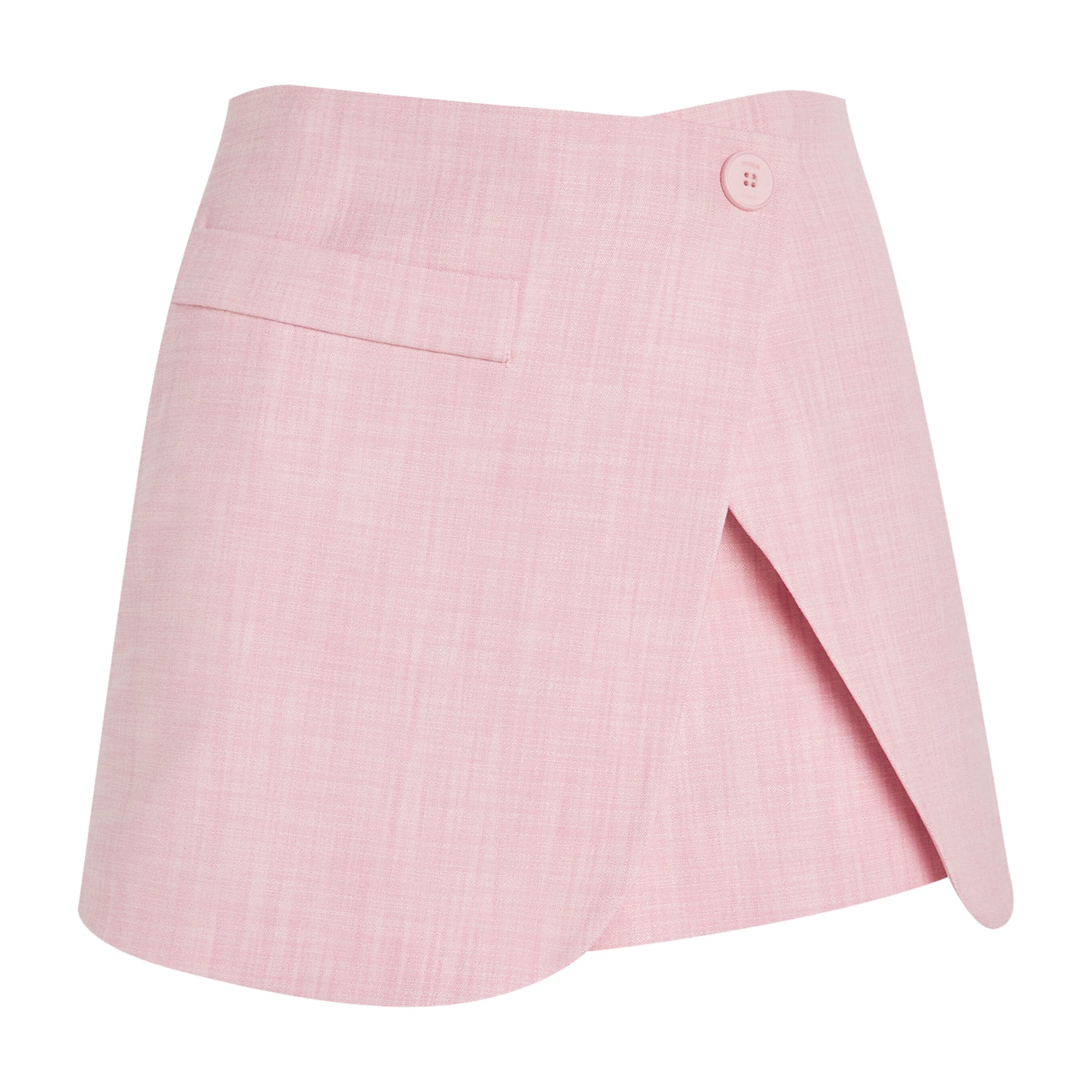Pink Wrap Tailored Shorts