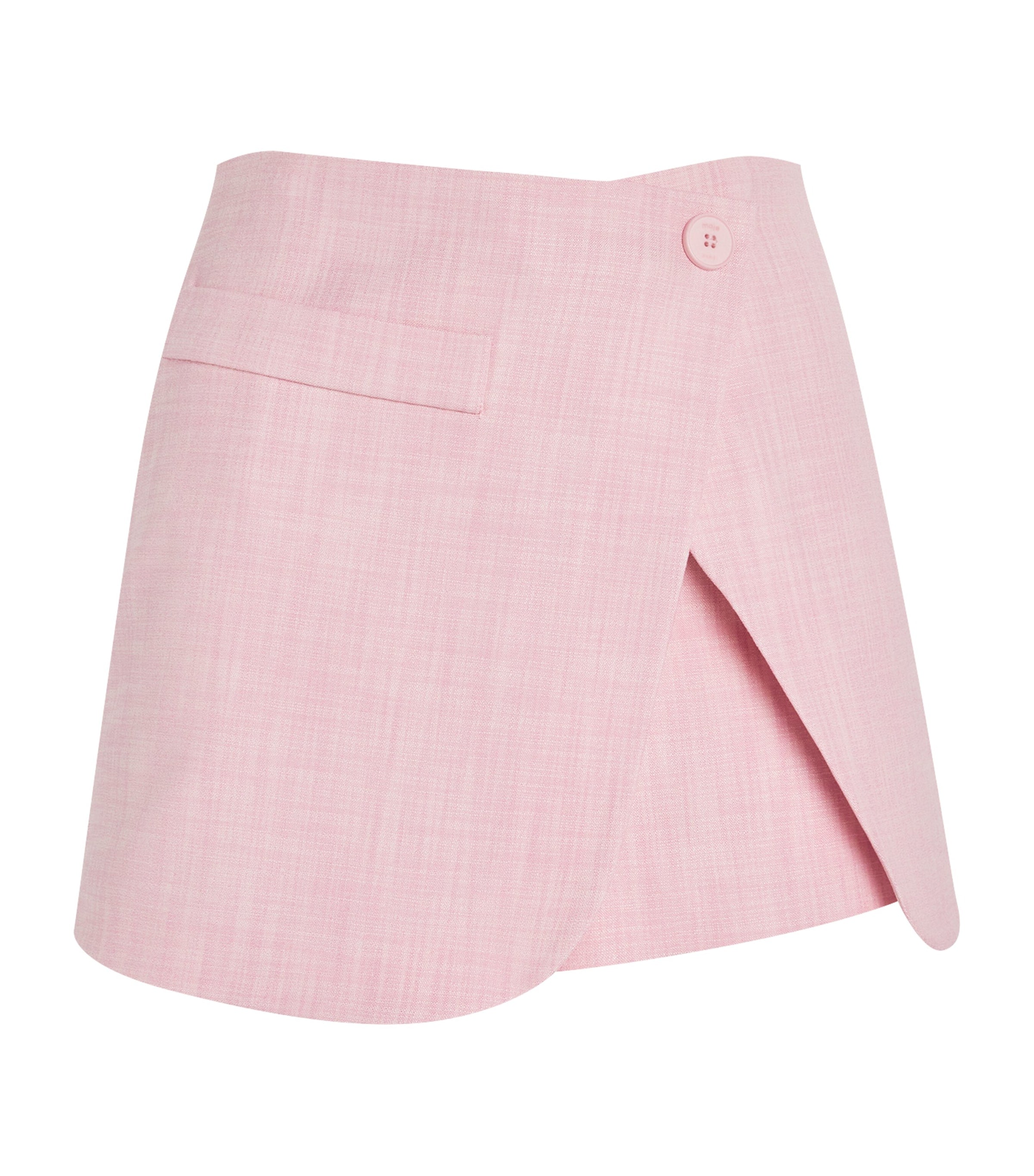 Pink Wrap Tailored Shorts