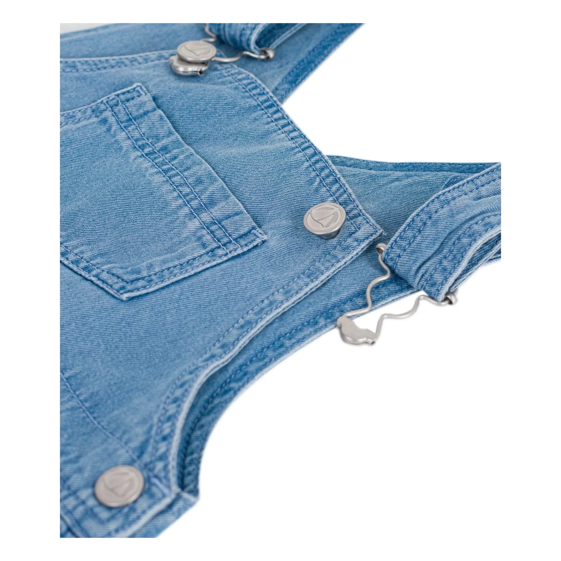 Petit Bateau - Denim Organic Cotton Dungarees | Light Blue