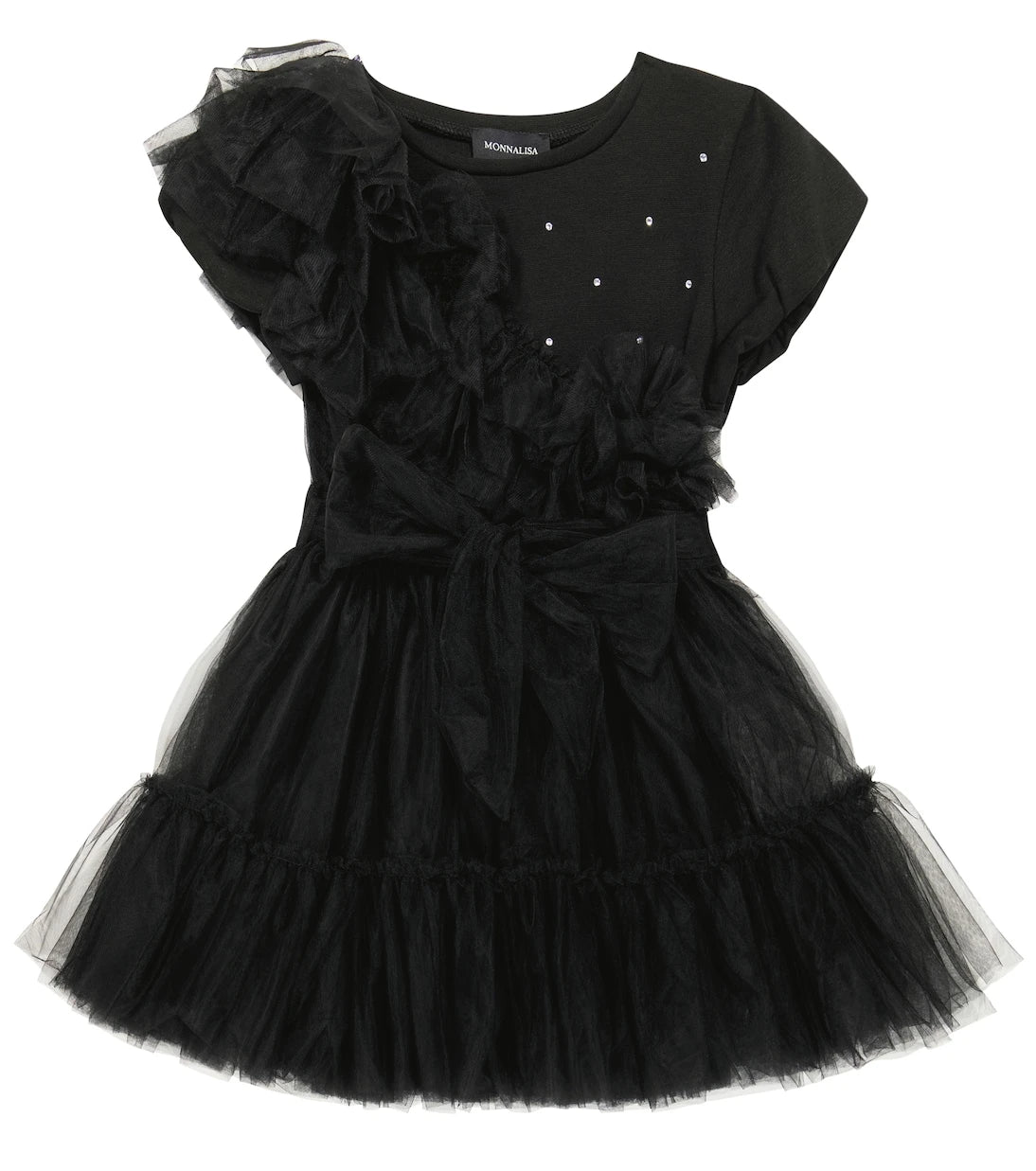 Monnalisa - Embellished tulle dress