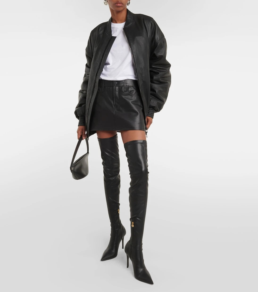Wardrobe.NYC - Micro leather miniskirt
