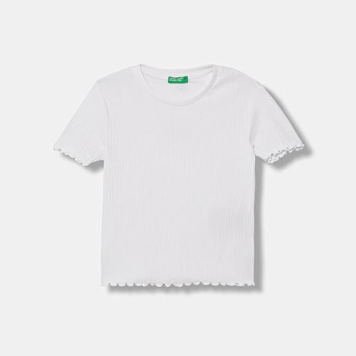 United Colors of Benetton çocuklar için pamuklu elastan basic tişört