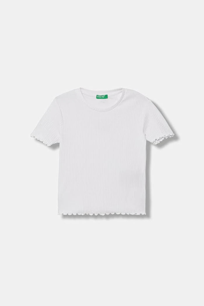 United Colors of Benetton çocuklar için pamuklu elastan basic tişört