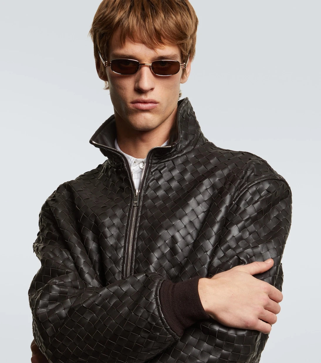 Bottega Veneta - نظارة شمسية بولت مستطيلة