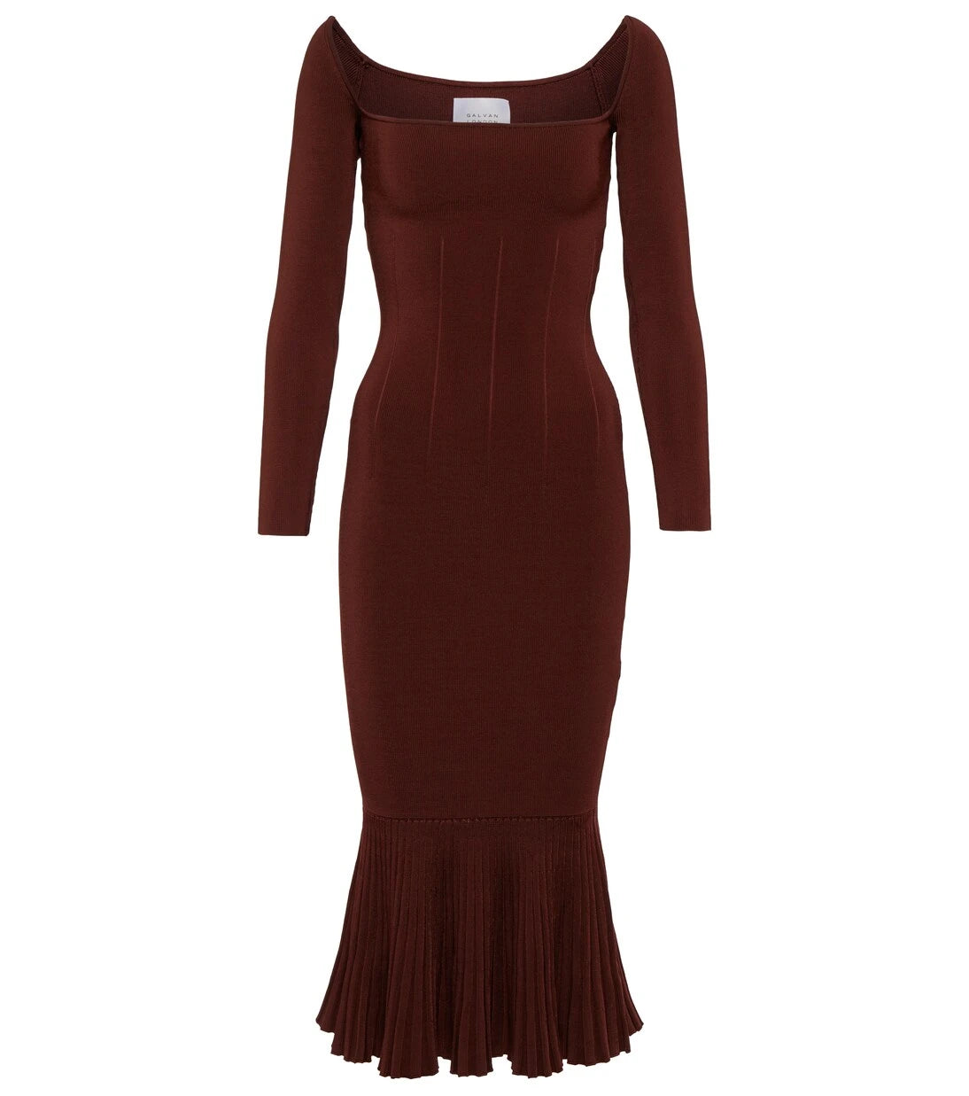 Galvan - Atalanta ribbed-knit midi dress