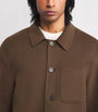 Officine Generale Brown Wool Overshirt