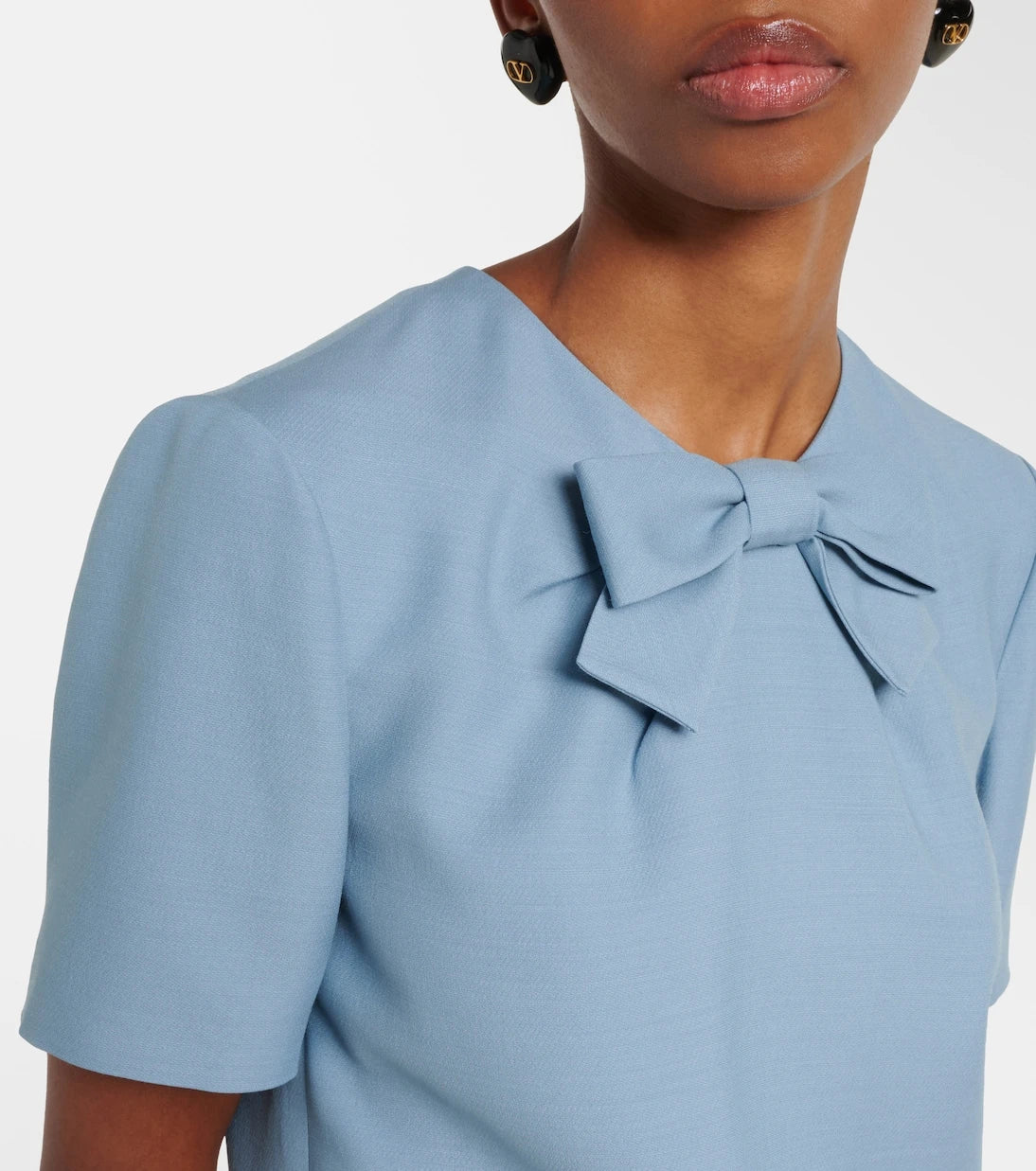 Valentino - Crepe Couture bow-detail minidress
