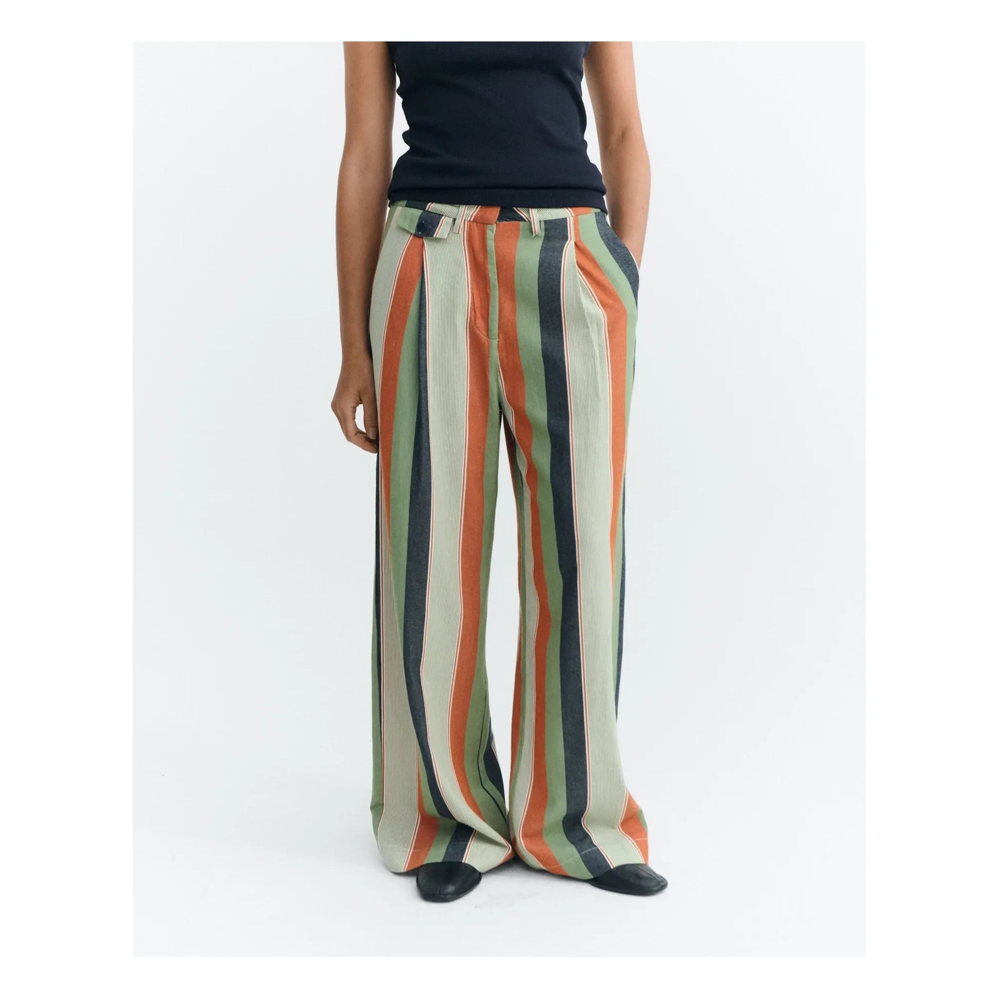 Thinking Mu - Pat Stripes Pants Organic cotton | Orange