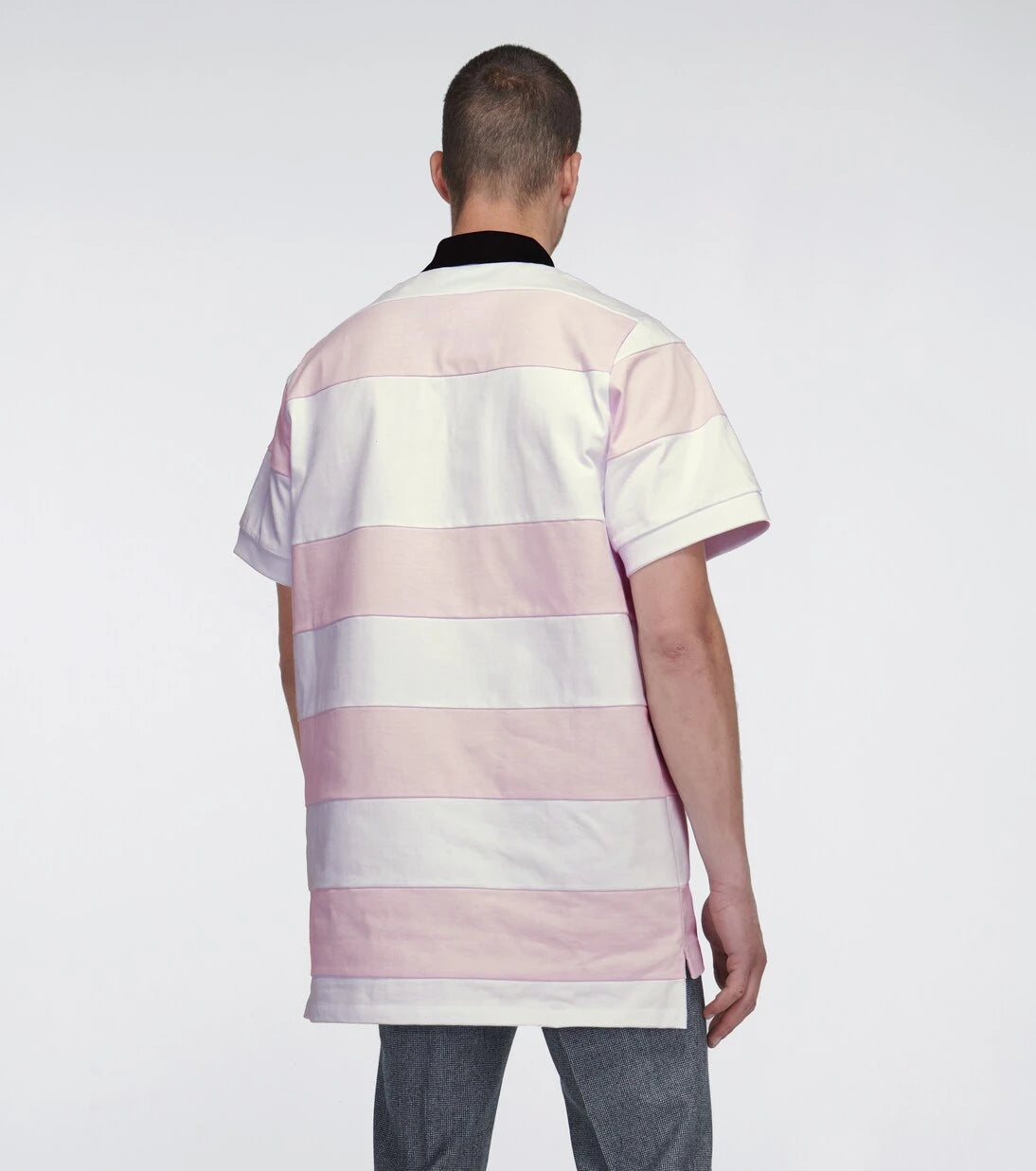 Prada - Camera print striped polo shirt
