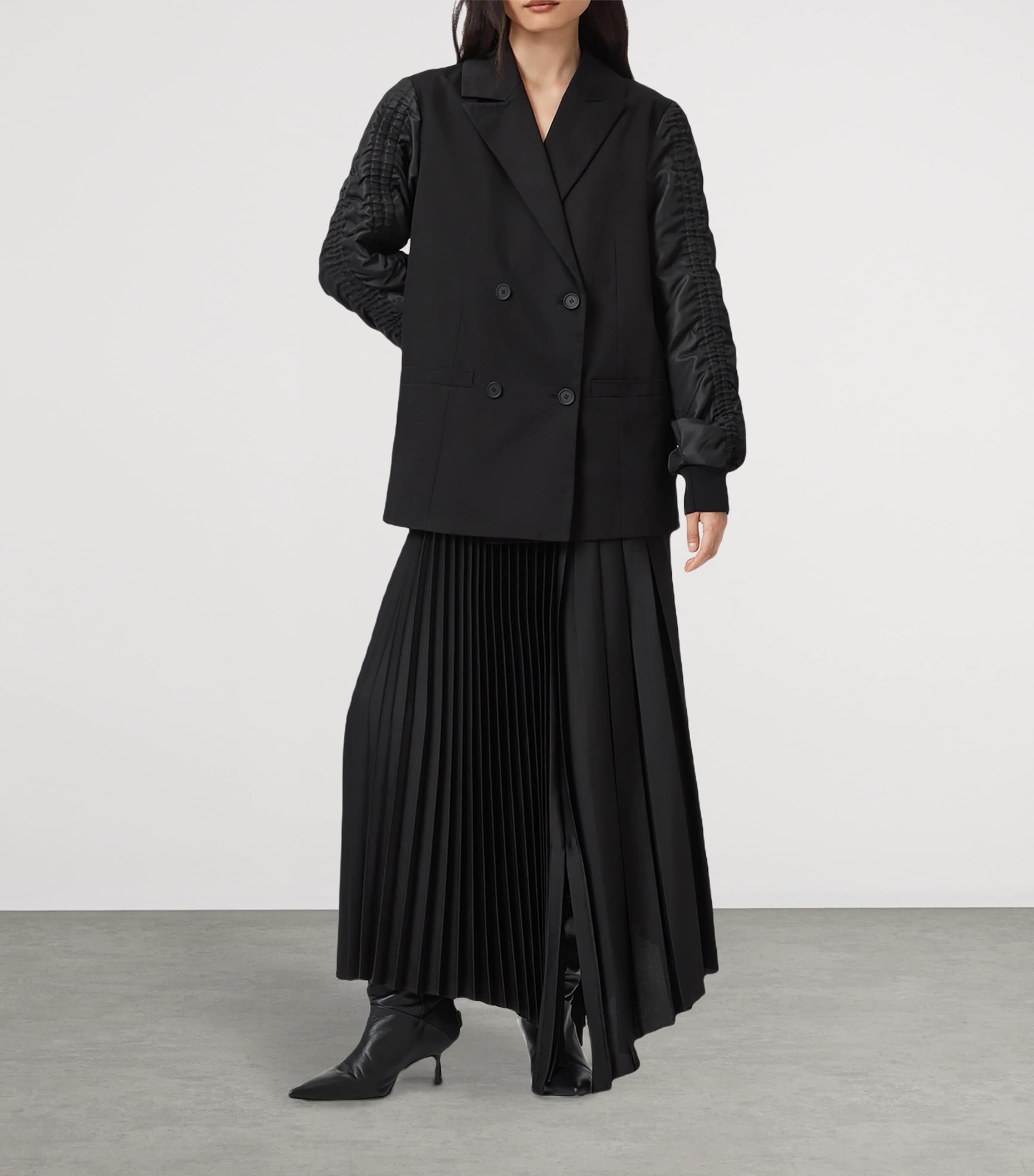 AllSaints Black Lorna Bomber Blazer