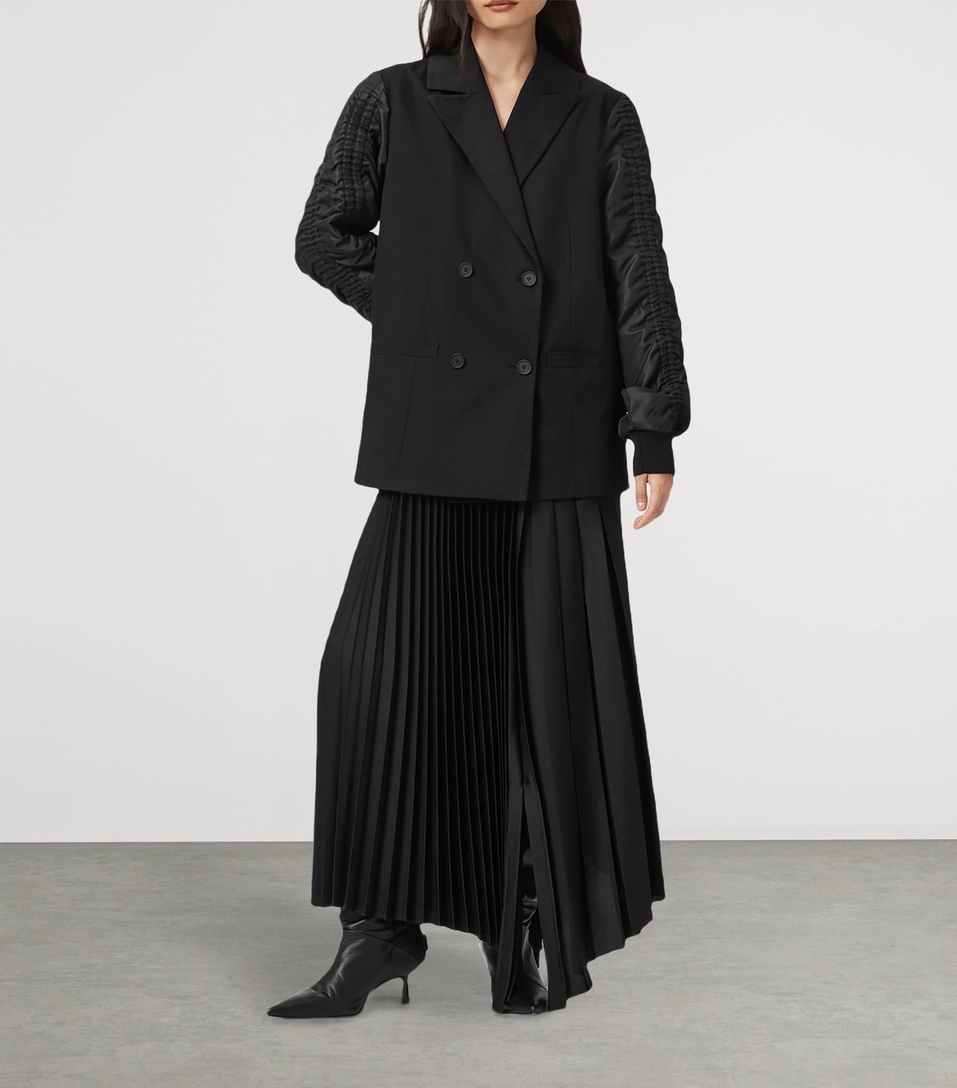 AllSaints Black Lorna Bomber Blazer