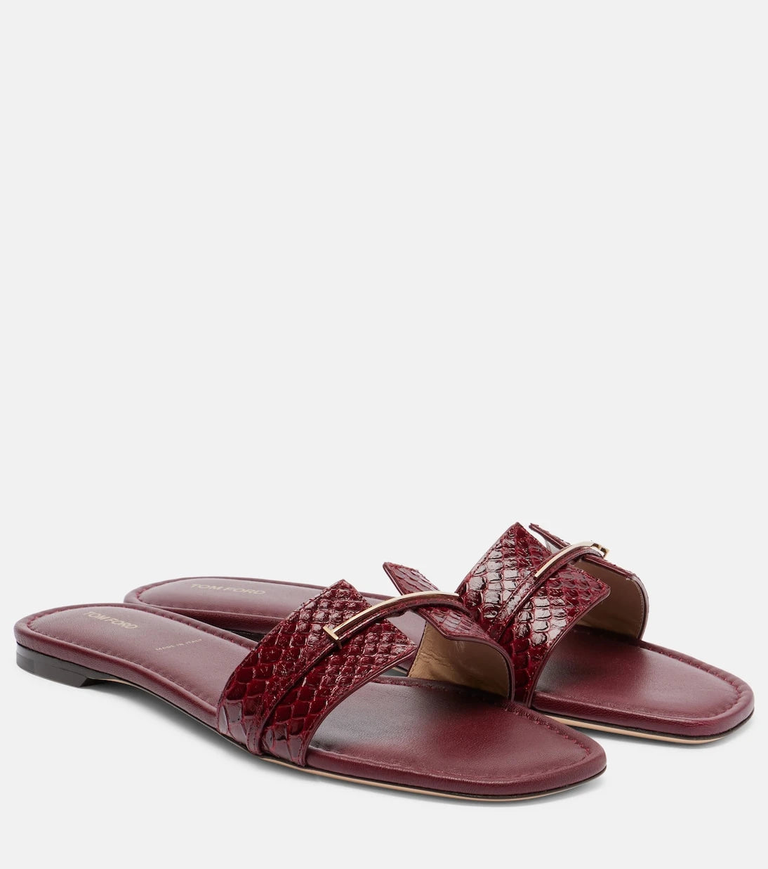 Tom Ford - Julianne croc-effect leather slides