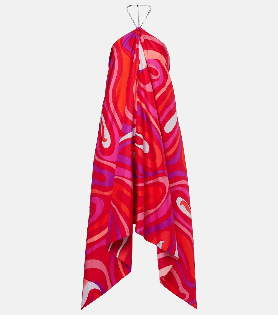 Pucci - Marmo embellished halterneck silk minidress