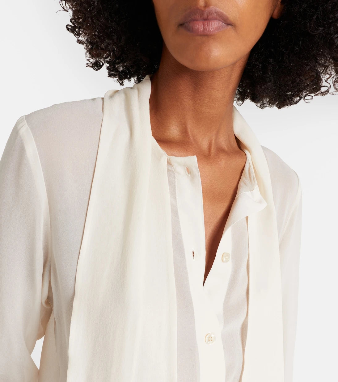 Nina Ricci - Scarf-detail silk blouse