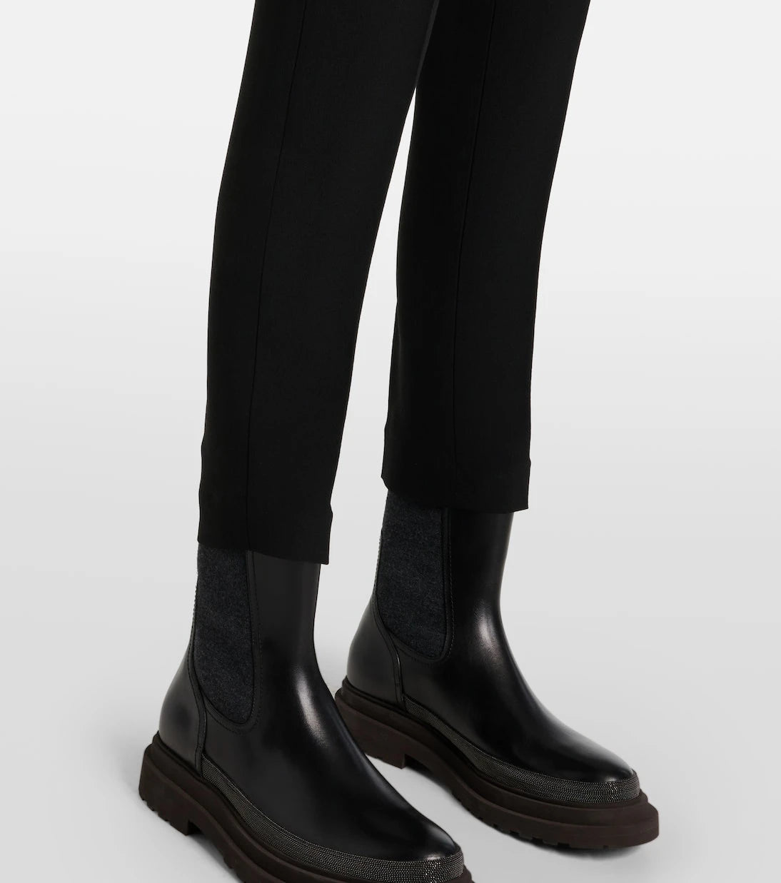 Brunello Cucinelli - Silk-blend cropped pants