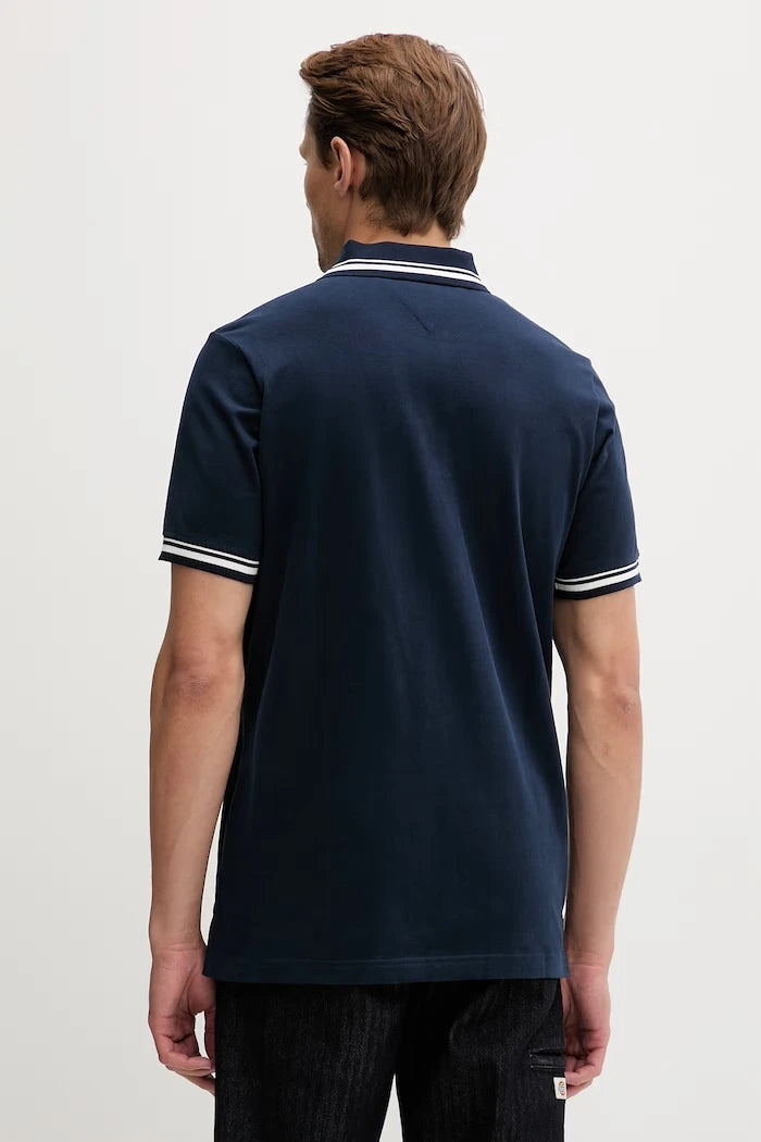 Tommy Jeans тениска с яка мъжка от памук
