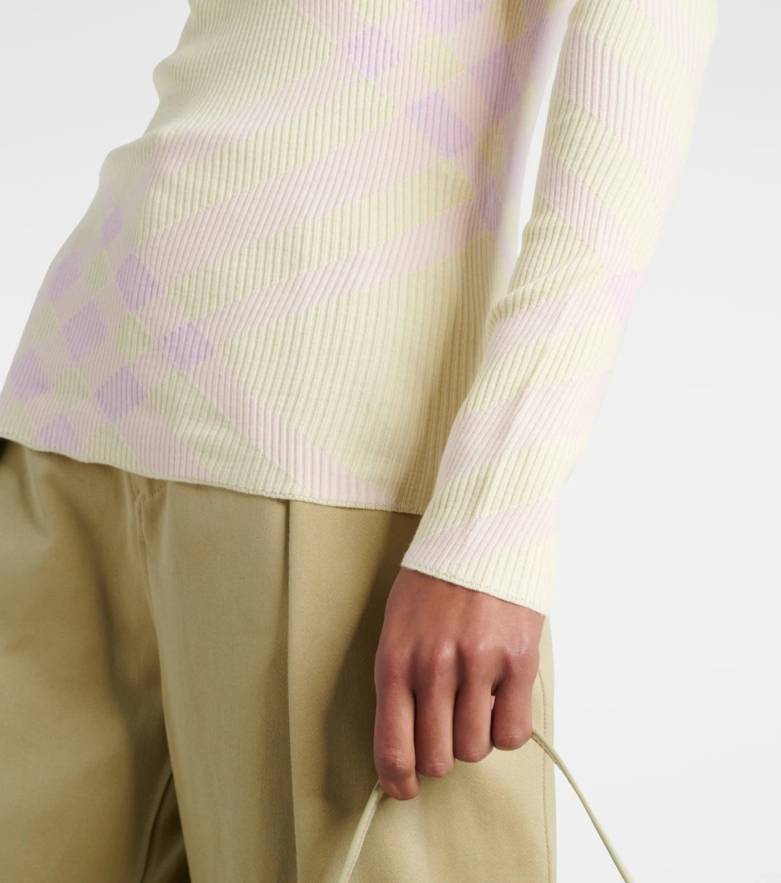Burberry - Burberry Check wool-blend top