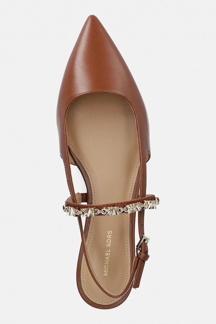 Кожени балеринки MICHAEL Michael Kors Dina Flex Sling Flat
