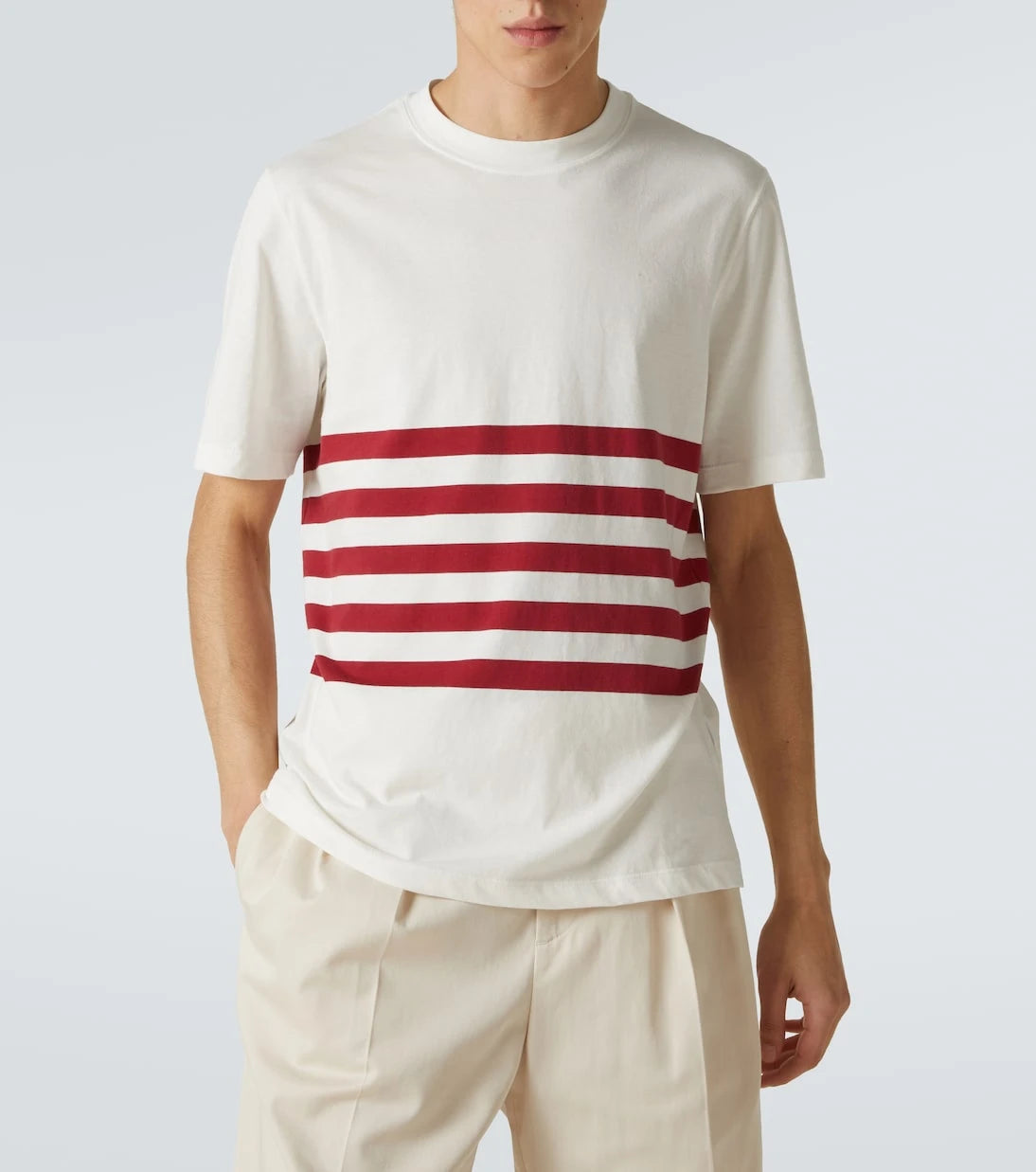 Brunello Cucinelli - Striped cotton jersey T-shirt