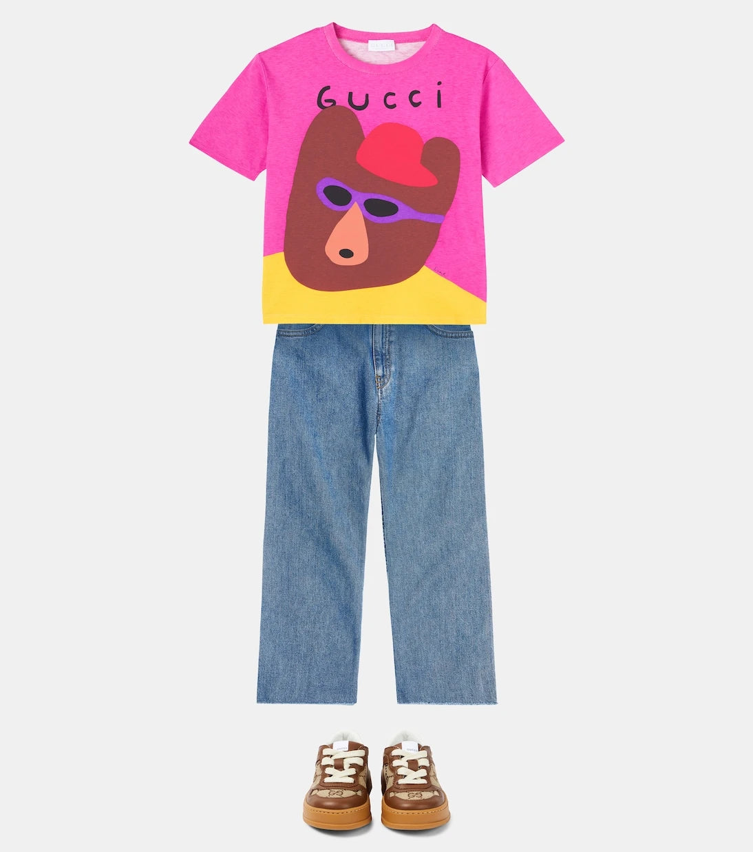 Gucci Kids - x يوان روبرتس تيشيرت من جيرسيه القطن