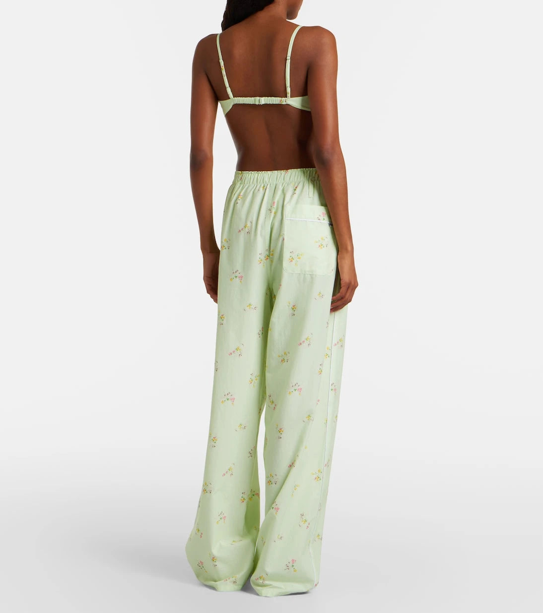 Prada - Floral cotton wide-leg pants