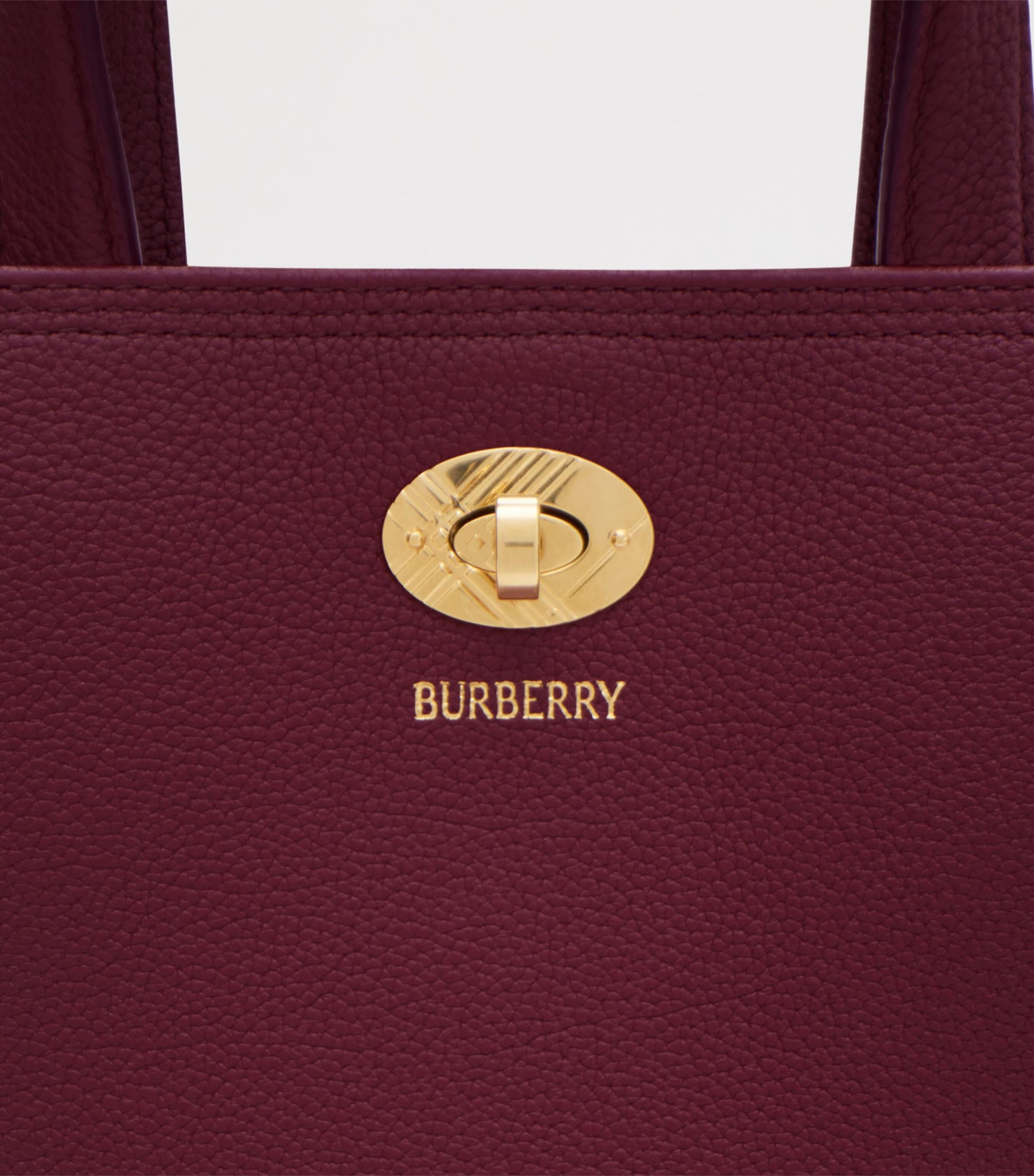 Burberry Burgundy Mini Calfskin Cotswolds Tote Bag