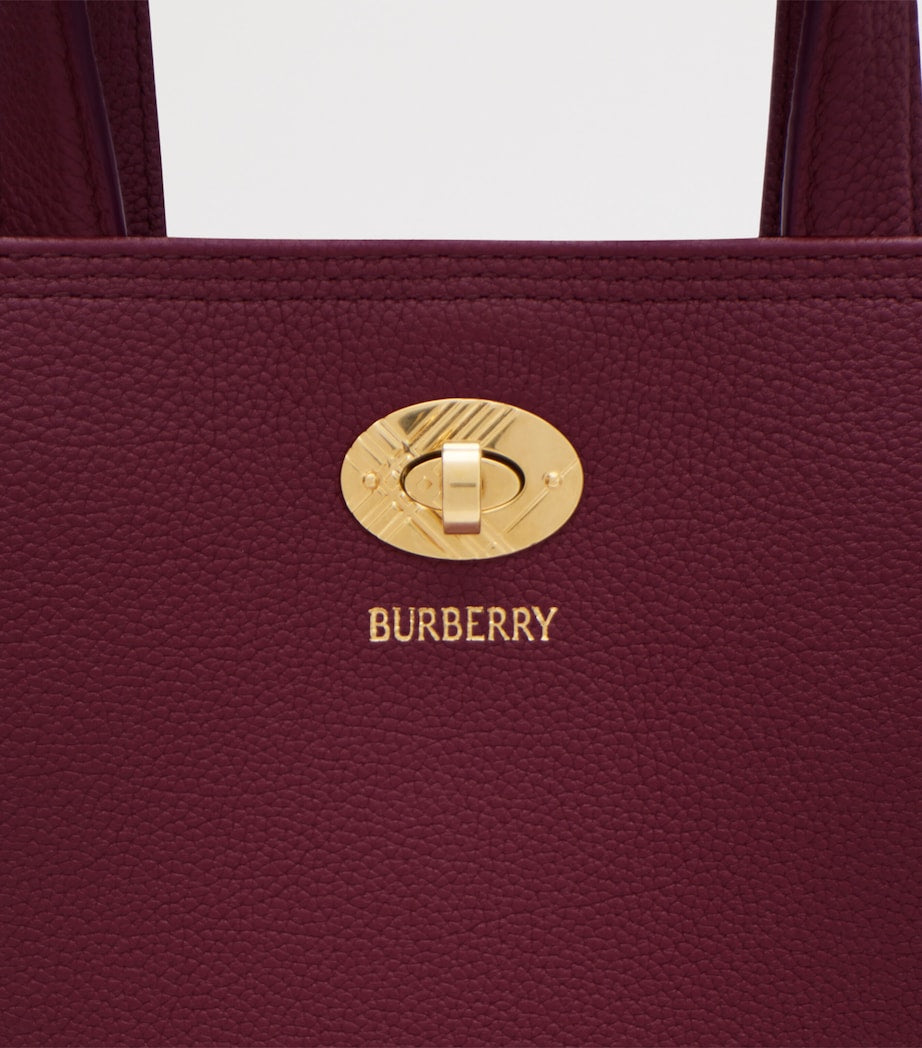 Burberry Burgundy Mini Calfskin Cotswolds Tote Bag