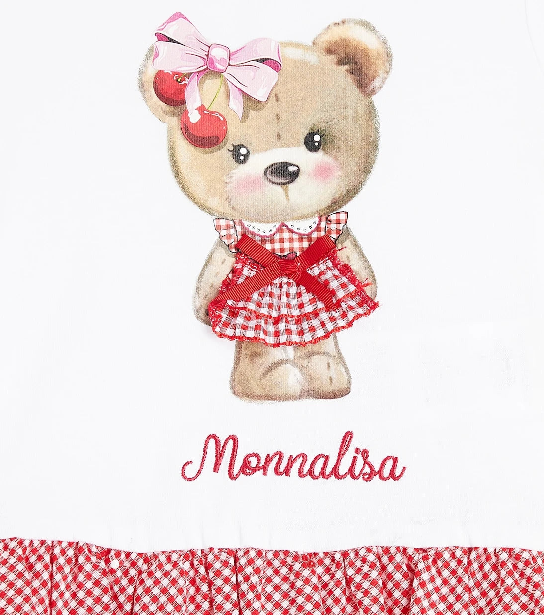 Monnalisa - Baby ruffled printed cotton T-shirt