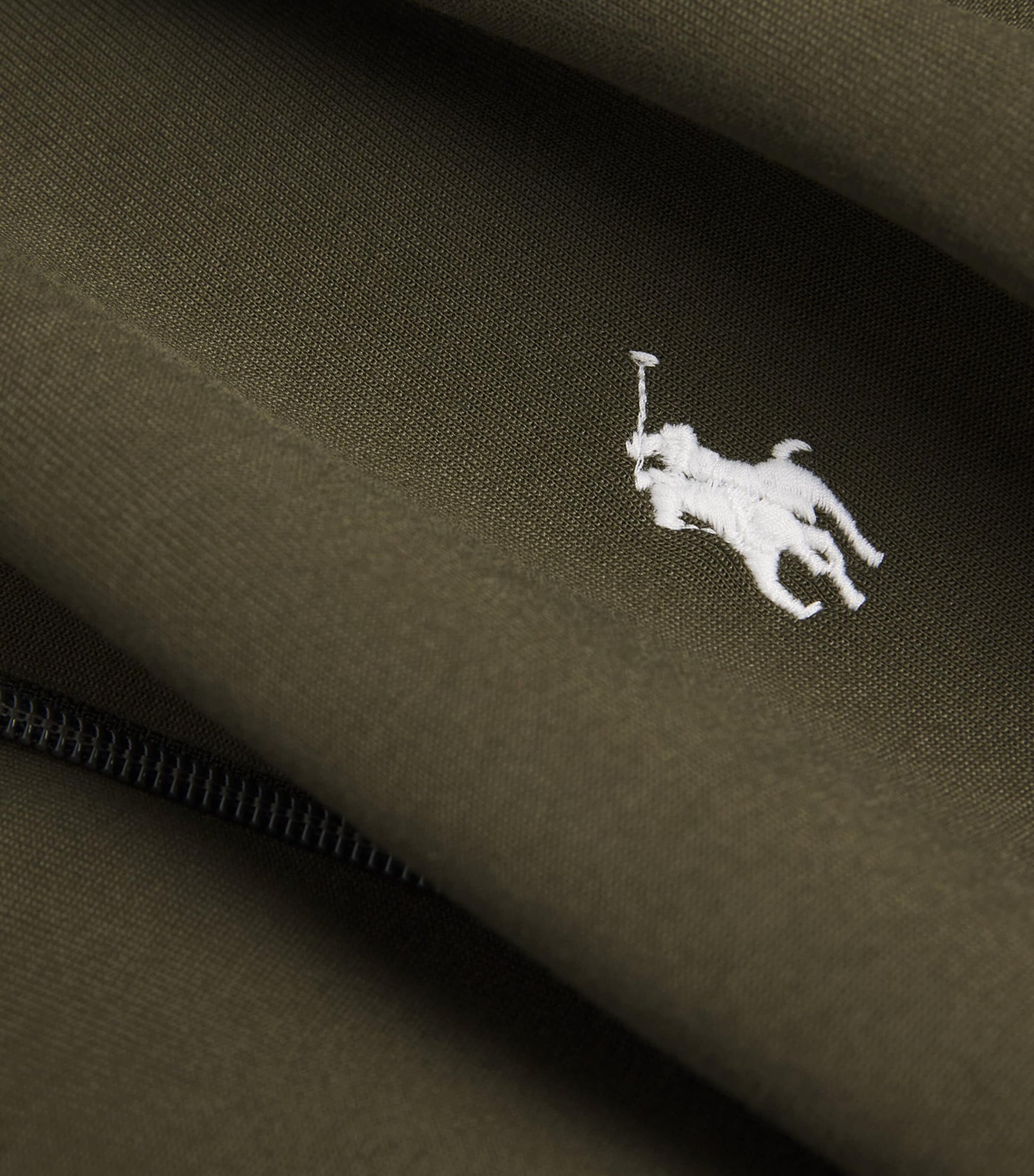 Polo Ralph Lauren Green Tech Knit Zip-Up Hoodie