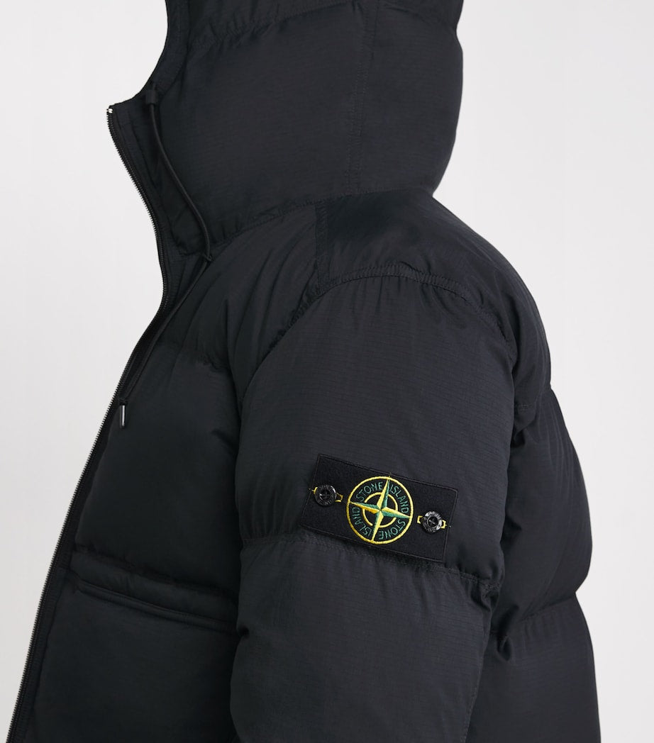 Black Ripstop Down Puffer Jacket