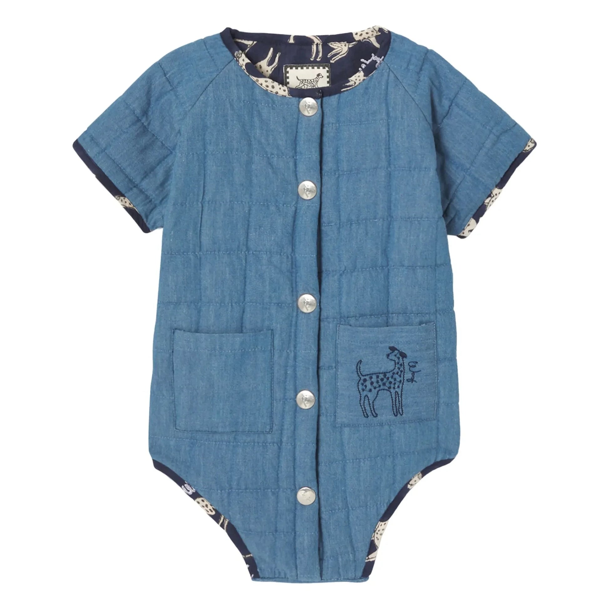 Apaches - Dadi Chambray romper  | Blue