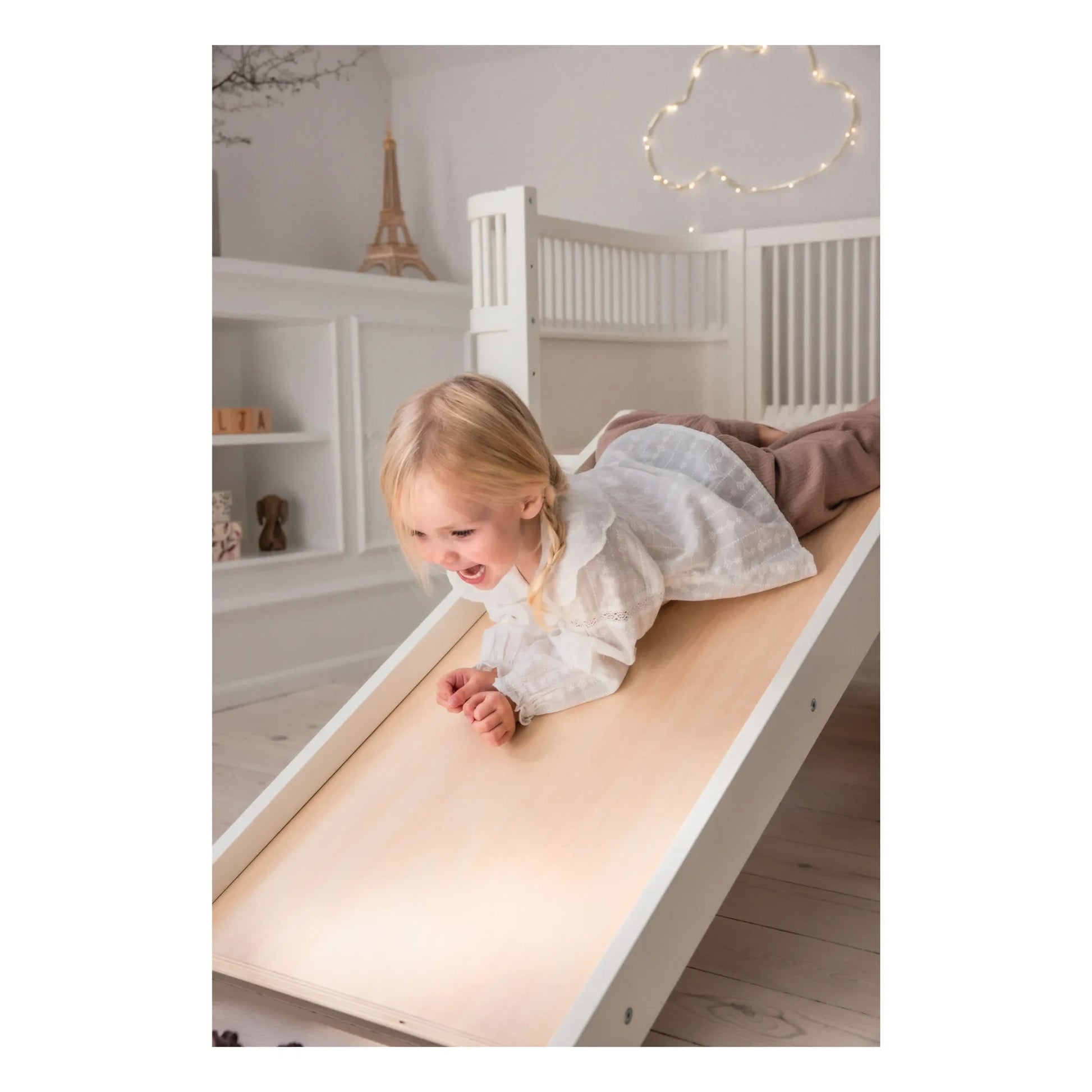 Sebra - 2 in 1 bed slide | White