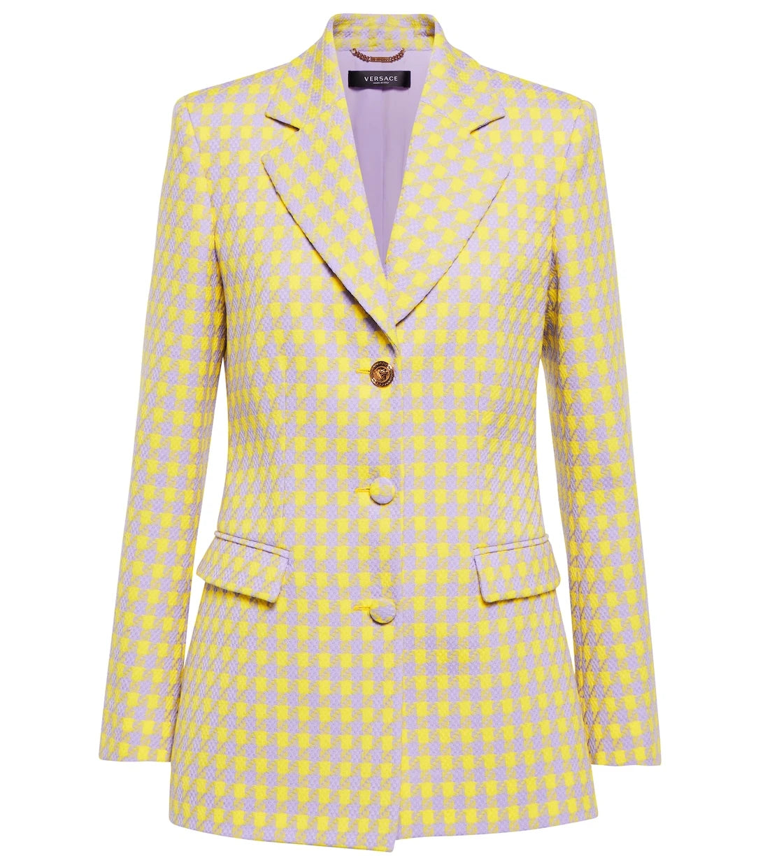 Versace - Checked virgin wool blazer