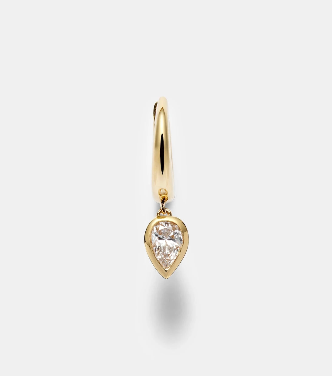 Shay Jewelry - 18kt gold single huggie with diamonds