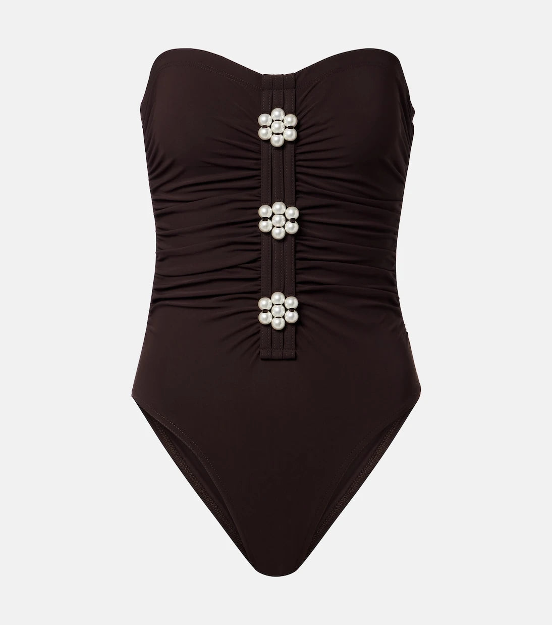 Karla Colletto - Maya embellished bandeau swimsuit