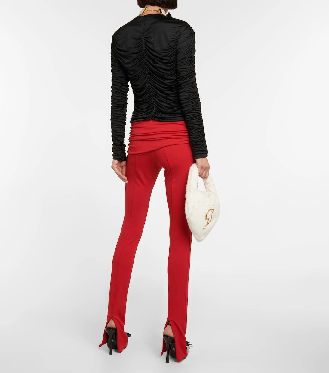Blumarine - Ruched low-rise pants