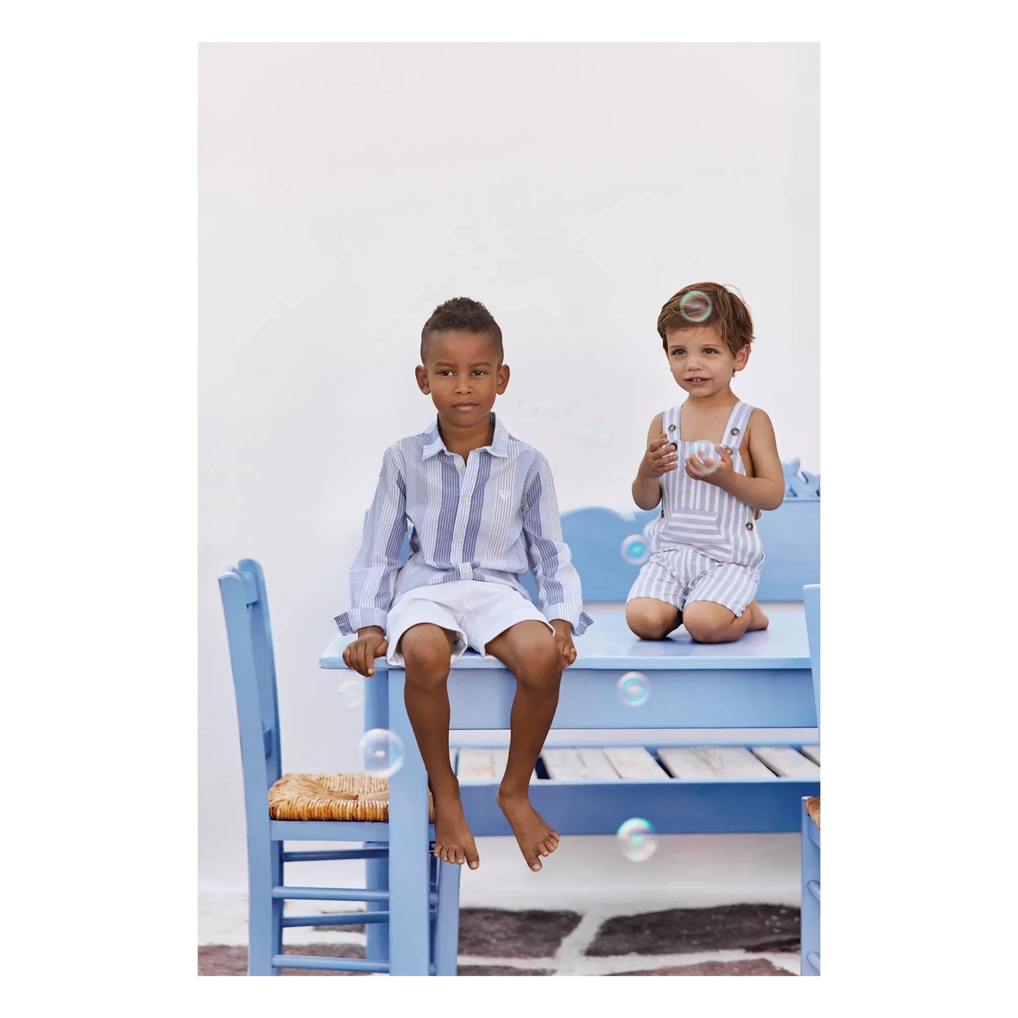 Tartine et Chocolat - Constrasted Bands Shirt | Blue