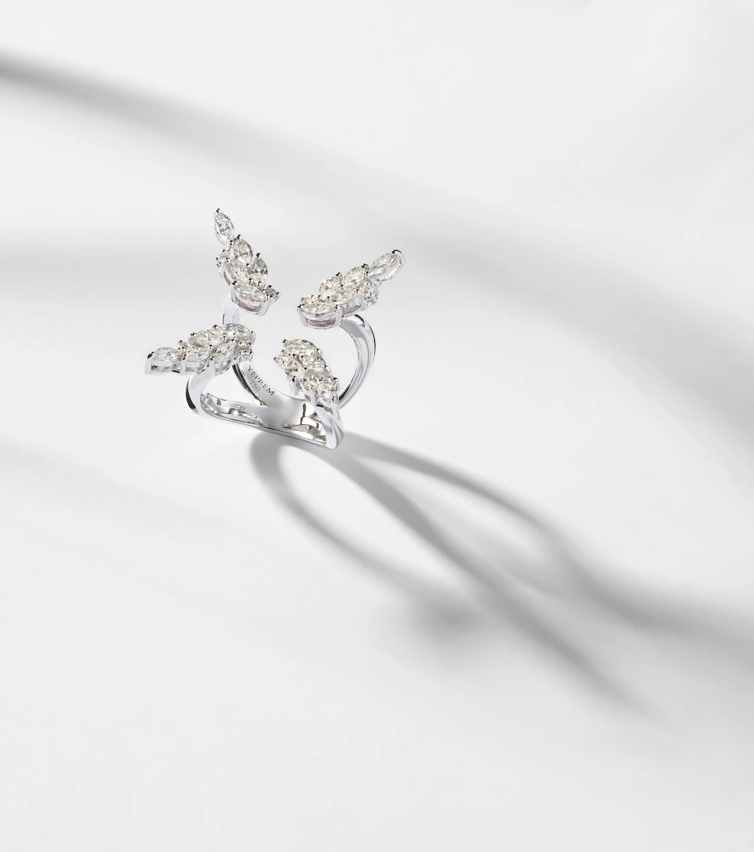Yeprem - Y-Not 18kt white gold ring with diamonds