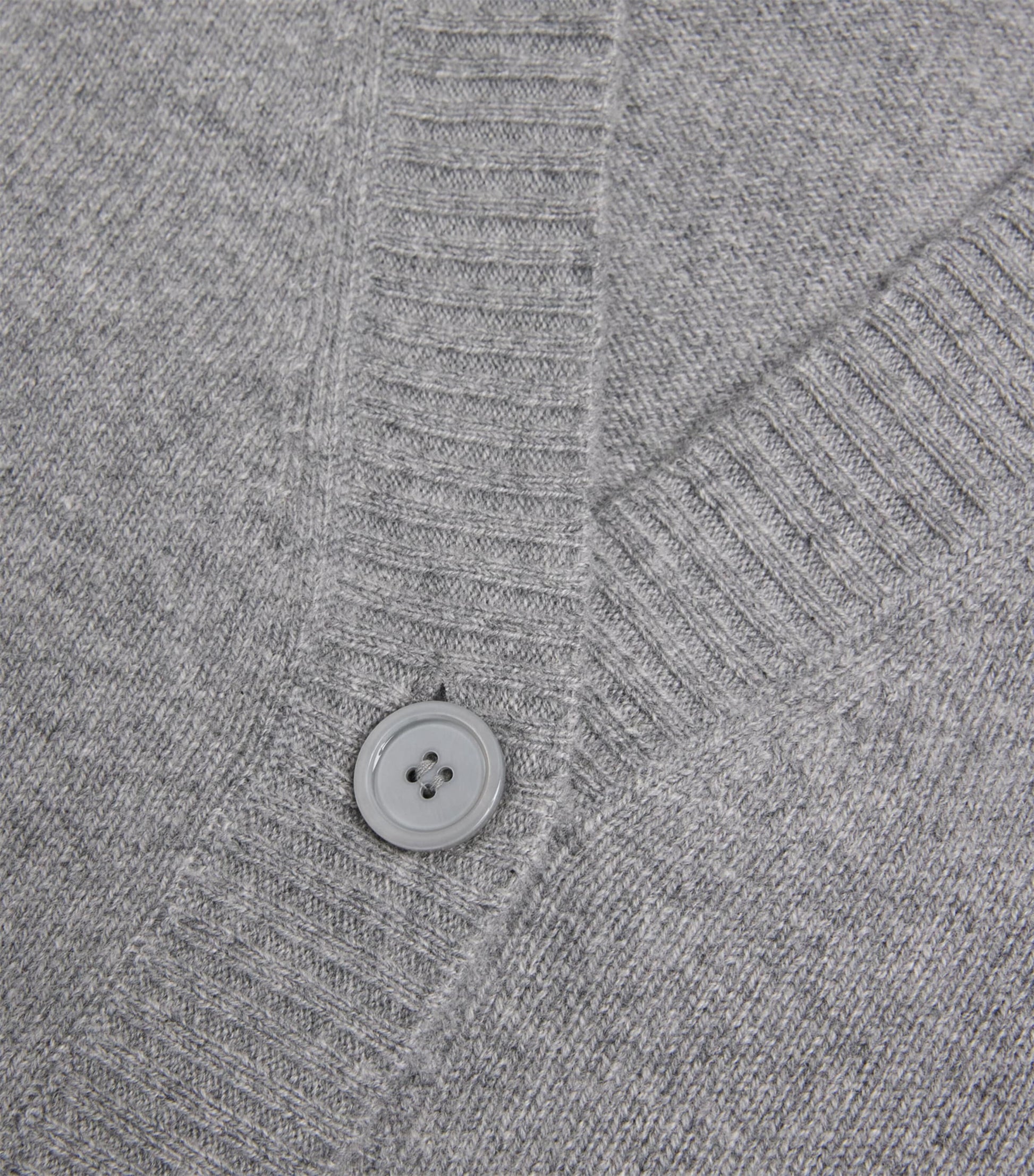 Grey Virgin Wool Cardigan