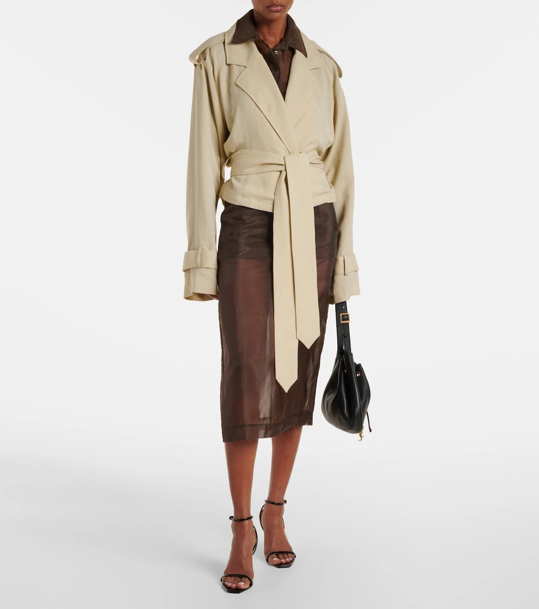 The Frankie Shop - Simona cropped trench coat