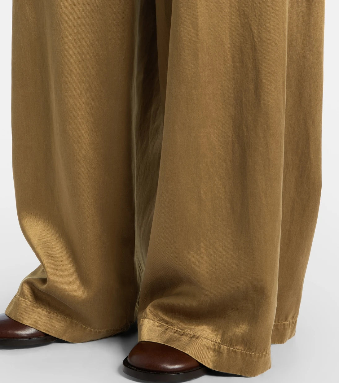 Dries Van Noten - Pleated high-rise wide-leg pants