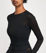 Nensi Dojaka Black Long-Sleeve Angular Bodysuit